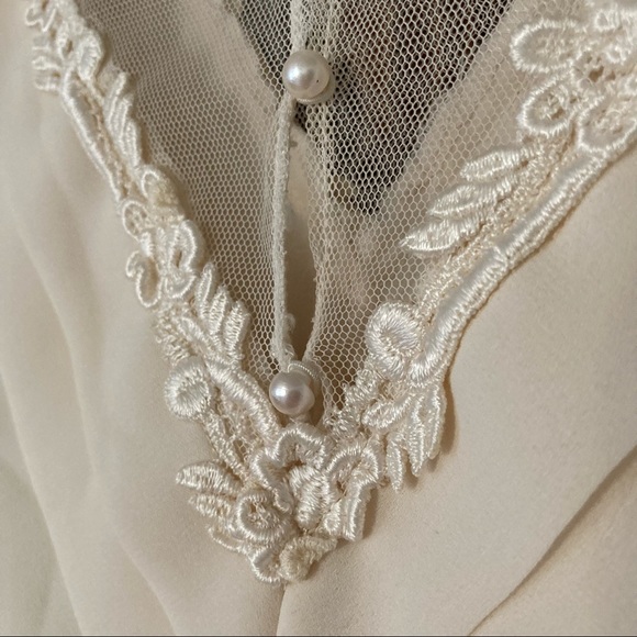 Vintage Ivory Blouse and Skirt - Picture 5 of 6